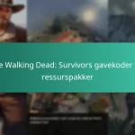 The Walking Dead: Survivors gavekoder for ressurspakker