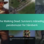 The Walking Dead: Survivors månedlige passbonuser for håndverk