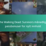 The Walking Dead: Survivors månedlige passbonuser for nytt innhold