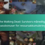 The Walking Dead: Survivors månedlige passbonuser for ressursakkumulering