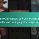 The Walking Dead: Survivors månedlige passbonuser for tilgang til arrangementer